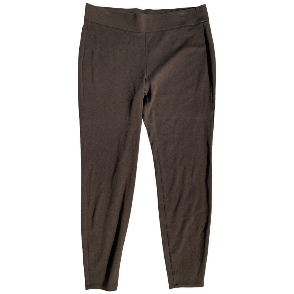 Eileen Fisher hight waist stretch crepe ankle Pants‎ Large pull up slim leg